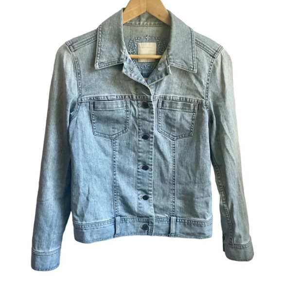 J. Jill Light Wash Jean Jacket, XS - Picture 1 of 14